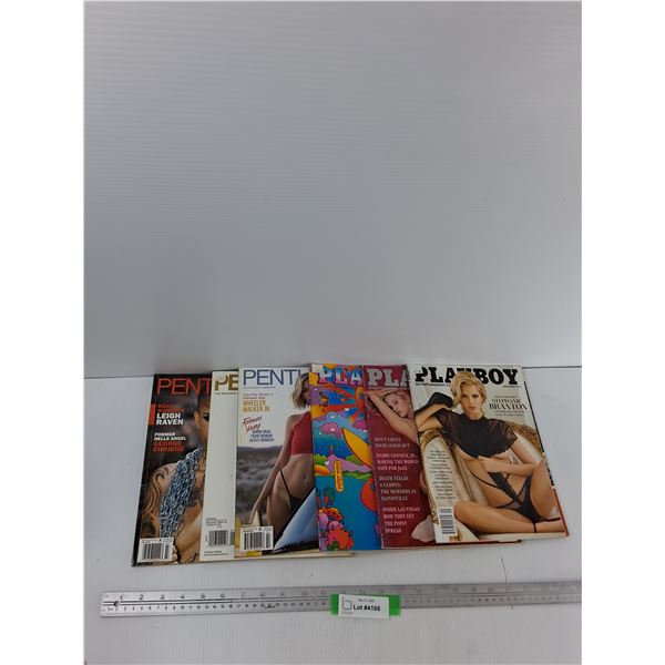 (6) Magazines - (3) Penthouse, (3) PlayBoy