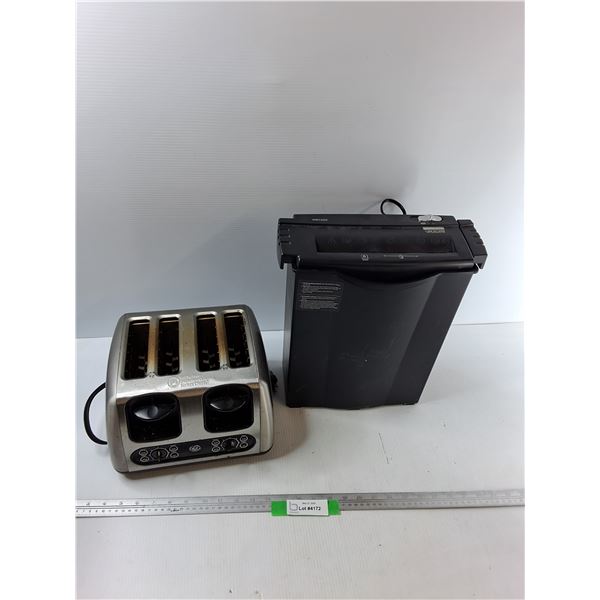 (1) Toaster, (1) Paper Shredder - Works