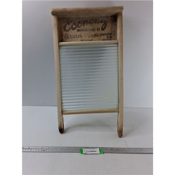 Vintage Economy Glass Washboard
