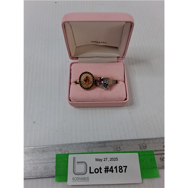 (2) Costume Jewelry Rings