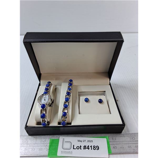 Vivani Wrist Watch, Bracelet, Earrings,  CANNOT AUTHENTICATE