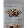 Image 3 : Large Bowl With Rack, 2 Sectional Platter With Rack