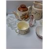 Image 2 : Assorted Items - (3) Cups,Plate, Candle Holders