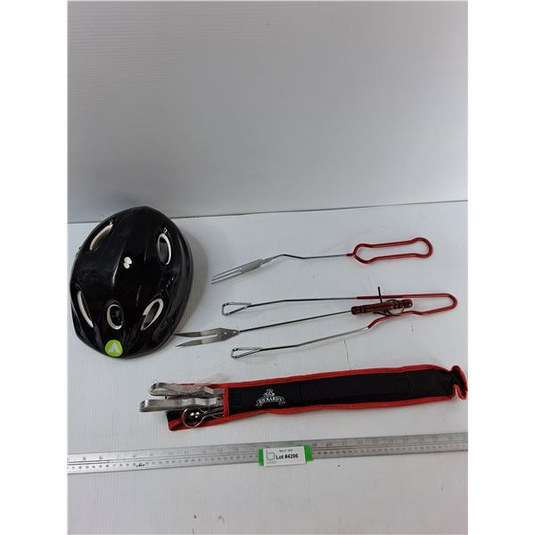 Bike Helmet, BBQ Items, R Rickards BBQ Skewers