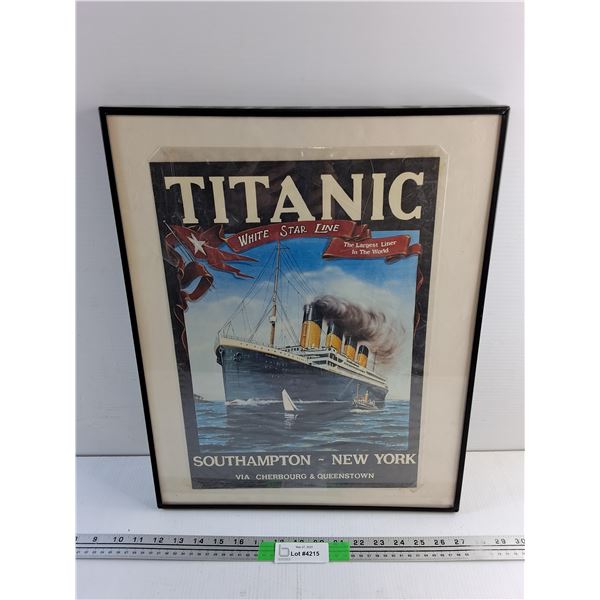 Framed Titanic Poster 20 x 16"