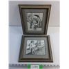 Image 1 : (2)  Framed Wall Art Prints 11 x 10"