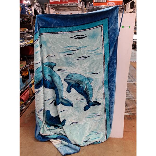 Dolphin Blanket 75 x 65"
