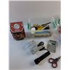 Image 2 : Various Office Supplies, Vintage Potato Cutter, Coca Cola Tin, Ribbon Style String Cutter Blade