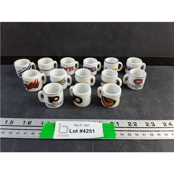 Various Miniature NHL Mugs