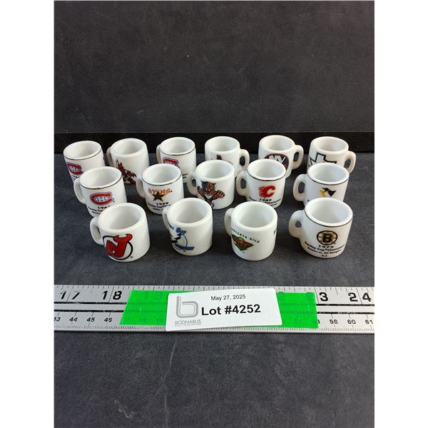 Various Miniature NHL Mugs