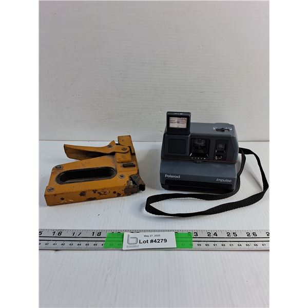 Polaroid Impulse Camera - Tested and Carpenters Stapler