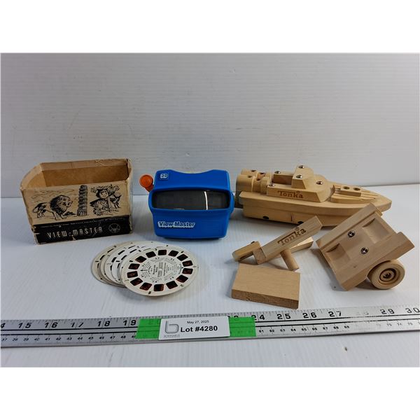 View Master and Tonka Wooden Boat