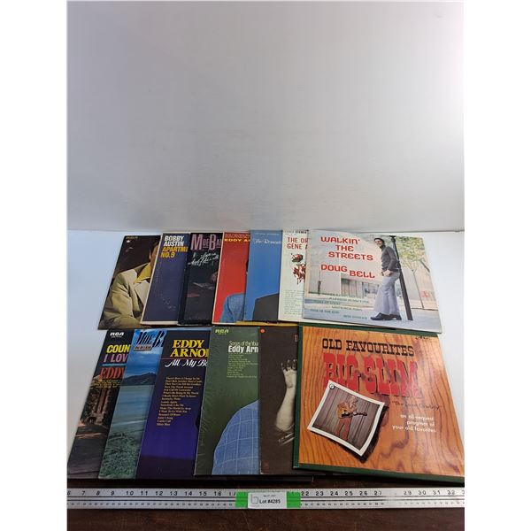 (13) Vinyl Records - Big Slim, Doug Bell and Bobby Austin