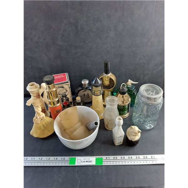 Avon Perfumes, Flower Vase and Ceramic Bowl