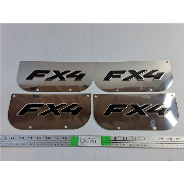 (4) FX4 Mud Flap Covers 10 x 4 1/2"