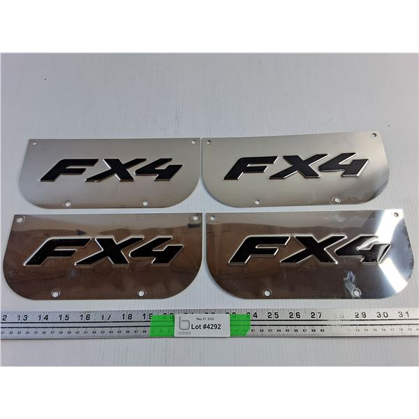 (4) FX4 Mud Flap Covers 10 x 4 1/2"