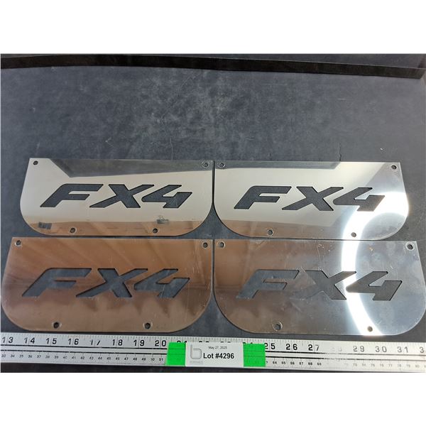 (4) FX4 Mud Flap Covers 10 x 4 1/2"