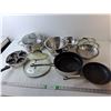 Image 1 : Kitchen Lot- Egg Poacher, Strainer, Pot, Misc.