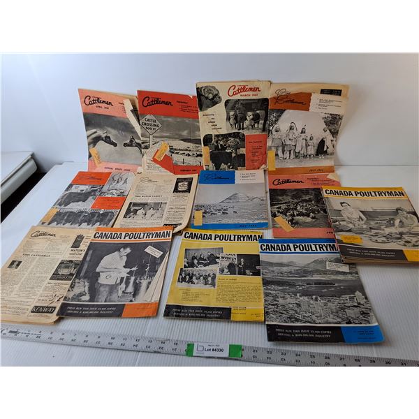 (22) Vintage Magazines- Canadian Cattlemen & Canada Poultryman