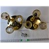 Image 1 : (2) Nadair Gold Colored Ceiling Light Fixtures