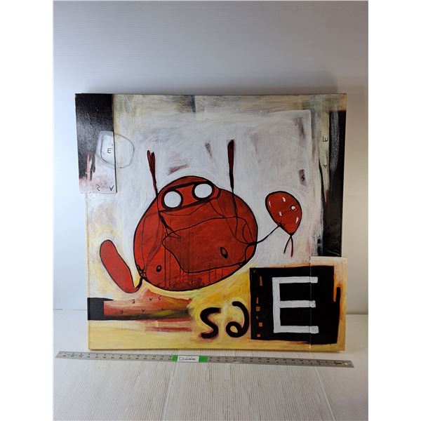 *Abstract Lobster Painting 31.5" Tall x 32" Wide.  -  Pick Up Preferred