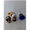 Image 3 : Ceramic Decorative Items- Salt & Pepper Shakers, Storage, Glass Bell, Misc.