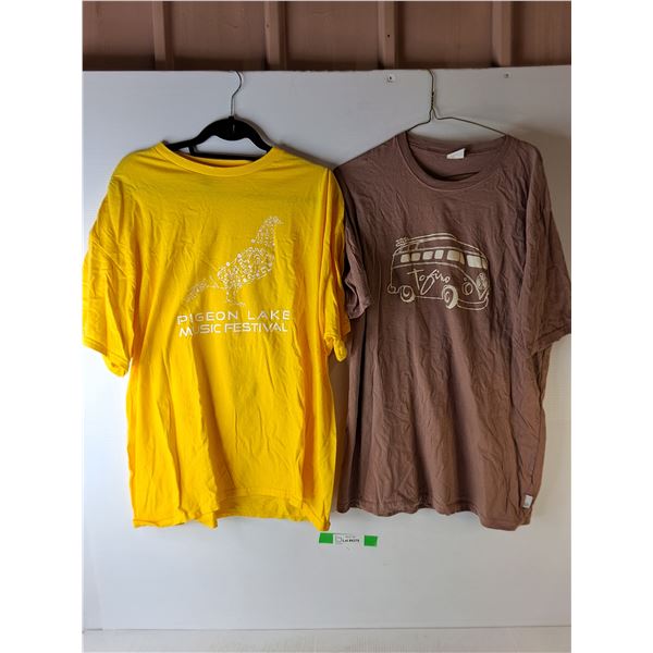 (2) Tshirts- Pigeon Lake & Tofino- 2XL