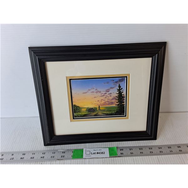 Framed "The Old Farmhouse" Painting by Glen Scrimshaw 12" x 10"