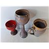 Image 3 : (2) Ceramic Goblets, Pitcher & Decorative RCMP Plate 8.5"
