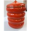 Image 5 : MCM Orange Bee Hive Stacking Canister Set - 13" x 7"