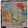Image 1 : * Vintage Canadian Map Denoyer-Geppart Series - Some Drawing/Wear - 65" x 75"  - CANNOT SHIP