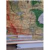 Image 3 : * Vintage Canadian Map Denoyer-Geppart Series - Some Drawing/Wear - 65" x 75"  - CANNOT SHIP