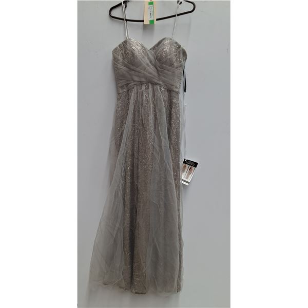 * Sorella Vita Silver Sequinn Formal/Prom Dress - Size 12
