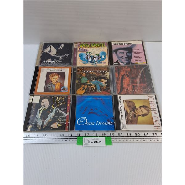 (9) CDS: Patsy Cline, Johnny Cash, Les Paul, Misc