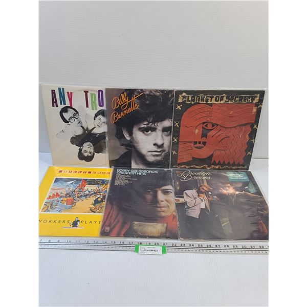 (6) Records: Nilly Burnette, Blanket of Secrets, Brooklyn Dreams, Billy Brag, Misc