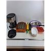 Image 1 : Oster Coffee Maker - Powers On - As is, Meat Carving Board, Utensils, Misc.