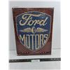Image 1 : Vintage Look "Ford Motors" Metal Wall Art 12.5" x 16" - Sealed