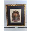 Image 1 : Plastic-Framed "Egyptian Themed" Papyrus Certified Wall Art - 22" x 19"