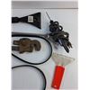 Image 2 : Windshield Scraper, Pipe Wrench, Torque Wrench, Dremel Tool and Engine Belt