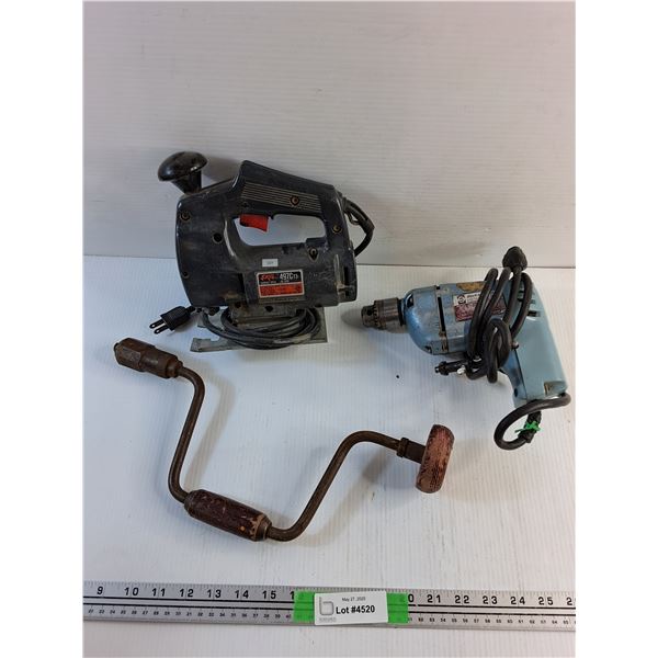 Black & Decker Drill, Skil Jig Saw and Manual Drill