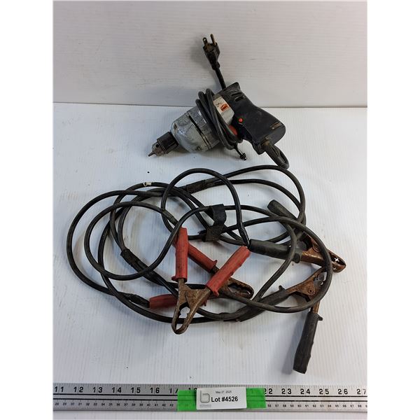 Booster Cables and Black & Decker Drill - As Is