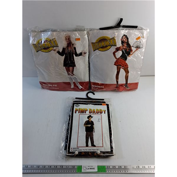 Halloween Costumes - Eskimo Pie, Pimp Daddy and Senorita - Adult Sized