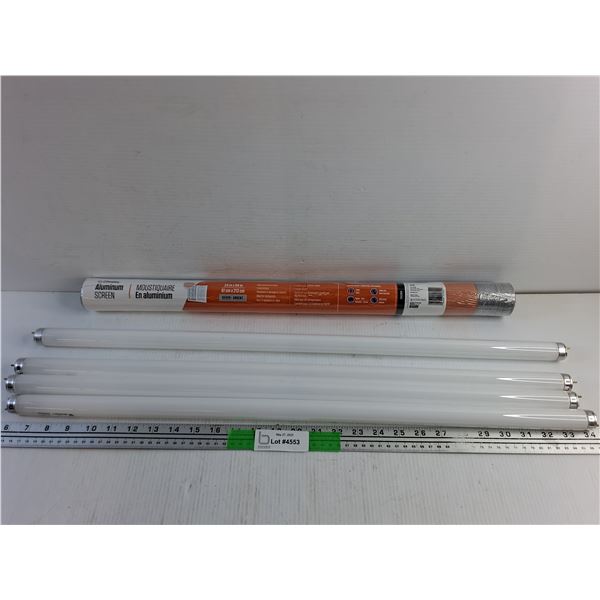 (4) Osram Fluorescent Lights 28" and Aluminum Screen