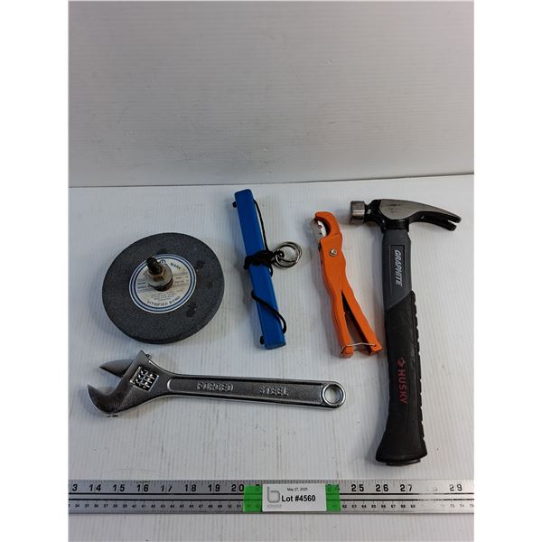 Adjustable Wrench, Shears, Hammer, Abrasive Disc