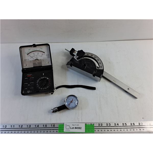 Saw Guide, Tire Pressure Gauge and Micronta