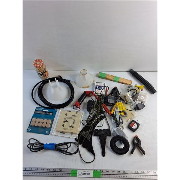 HDMI Cable, Playing Cards, Heavy Duty Felt Pads, Measuring Tape, Flashlight and Misc