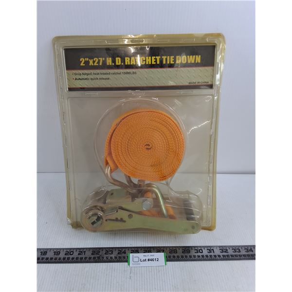 27' Heavy Duty Ratchet Tie Down (NOS)