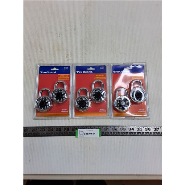 (3) TruGuard Dual-Pack Combination Locks (NIB)