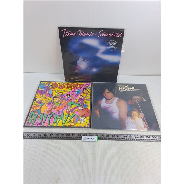 (3) Vinyl Records (Jackson Band, John Cougar, Teena Marie)