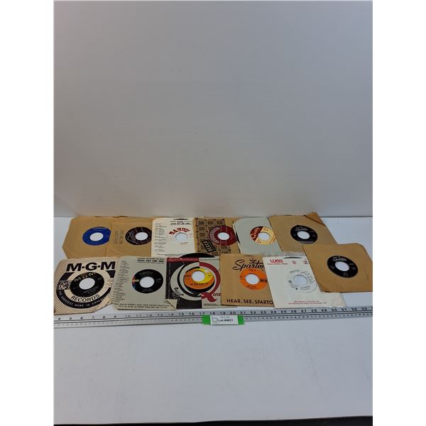 (12) Records: 45 Size - Assorted - Alley Cat, Garry Lewis, Misc